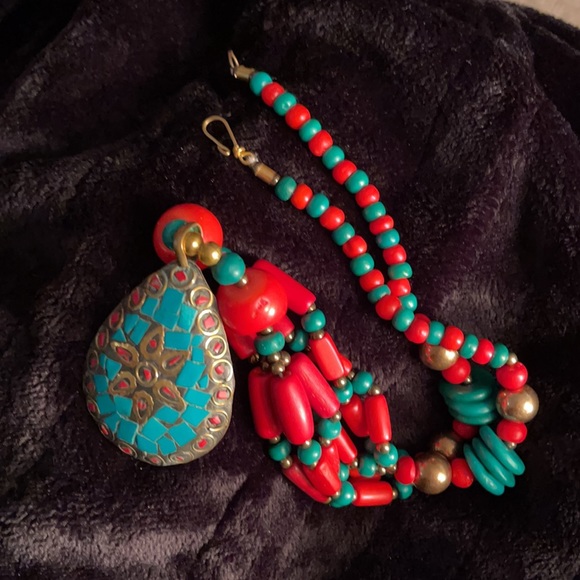 NWT. Sacred Threads Beaded Necklace. CL/TQ - Picture 3 of 6